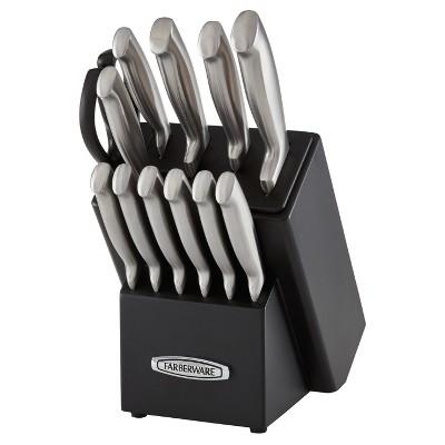 Farberware 13pc Self Sharpening Edgekeeper Pro Forged Stainless Steel Cutlery Set