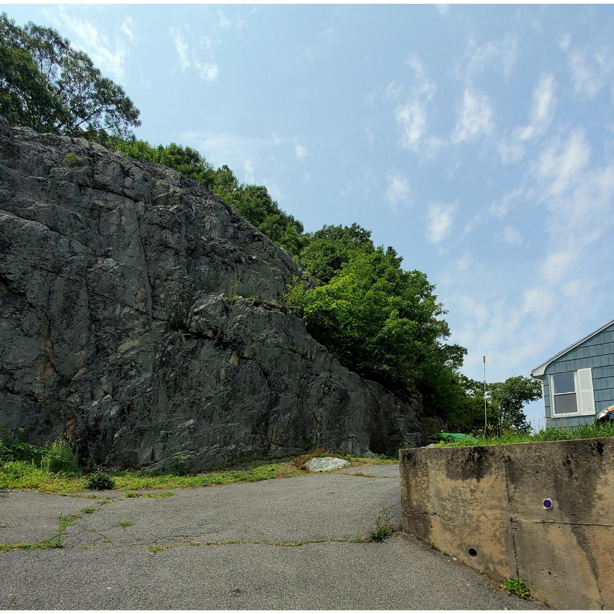 It's a solid cliff.