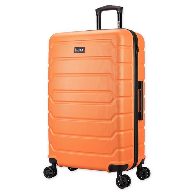InUSA Trend II 28-Inch Hardside Spinner Checked Luggage in Orange