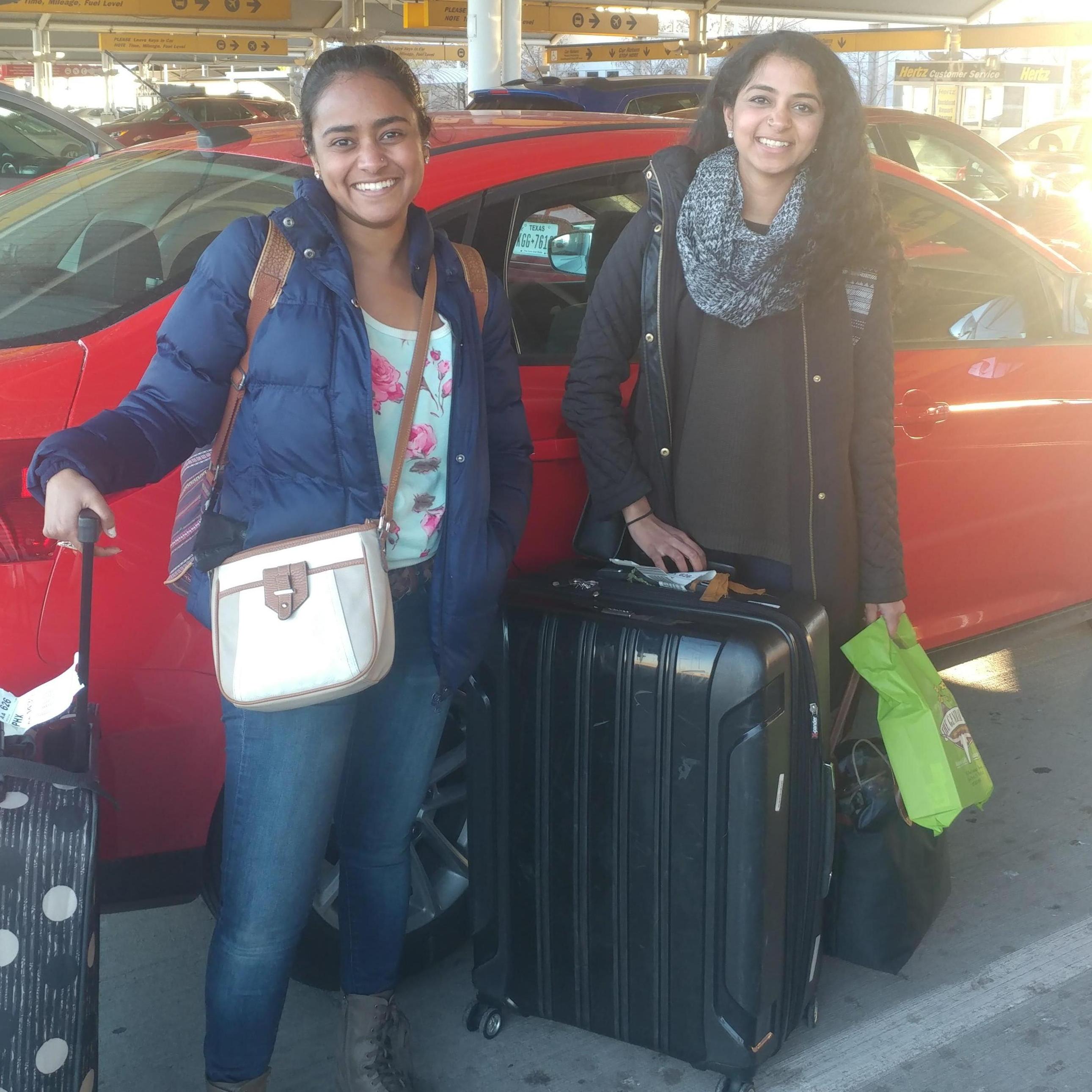 Amy and Srinayani at the conclusion of almost 3,000 miles of roadtripping!