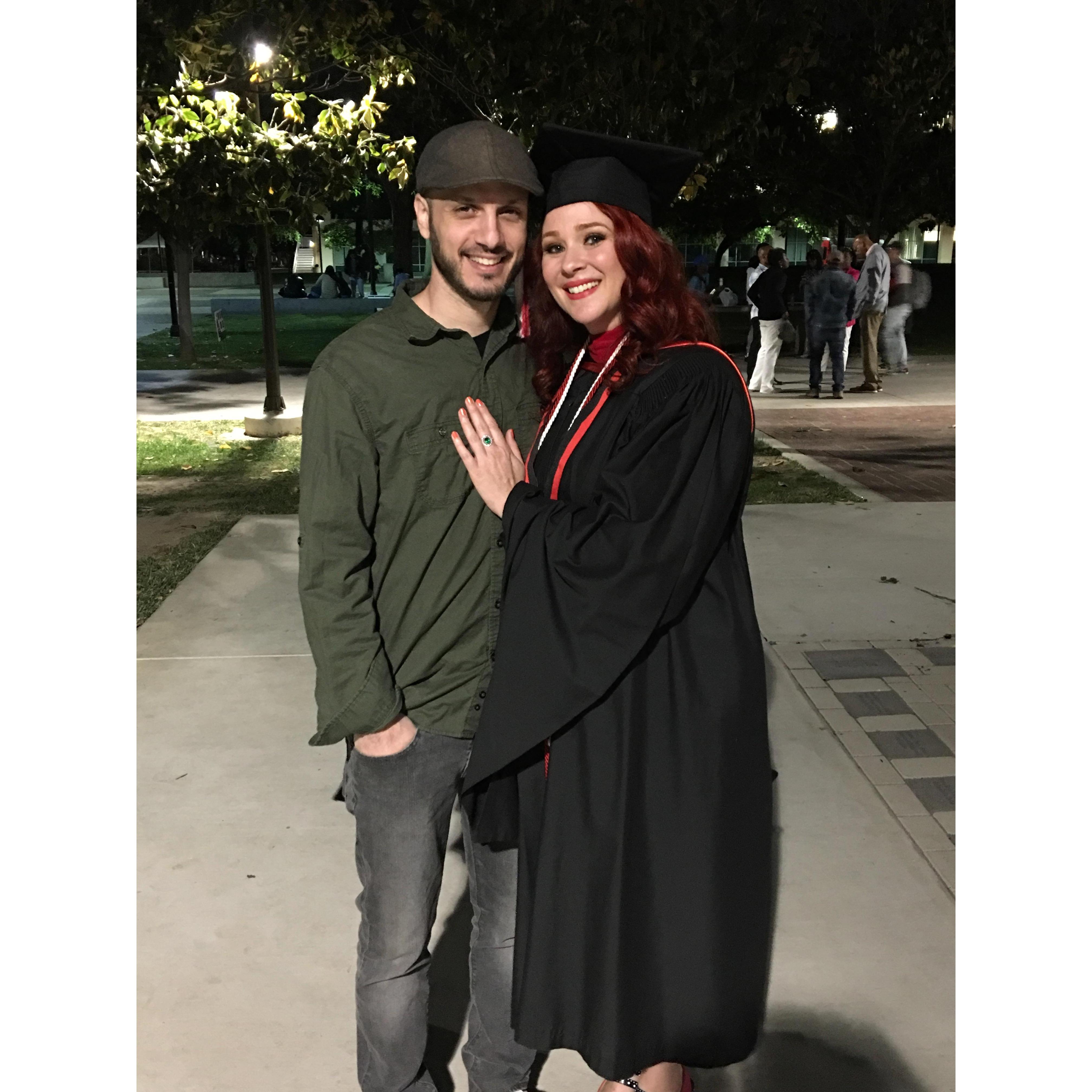Kelly's graduation for her Master's Degree.