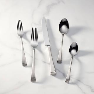 Federal Platinum Frosted 5-Piece Flatware Set, Service for 1