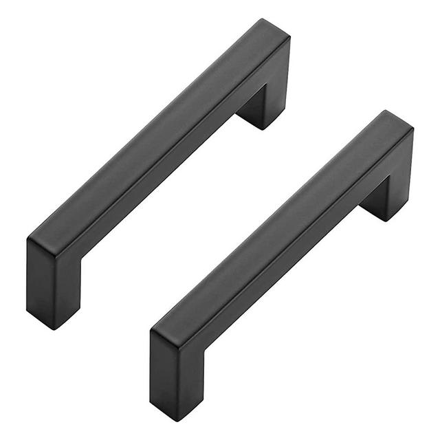 Ravinte 20 Pack 4 Inch Black Cabinet Pulls Square Cabinet Handles Matte Black Kitchen Hardware for Cabinet with Screwdriver