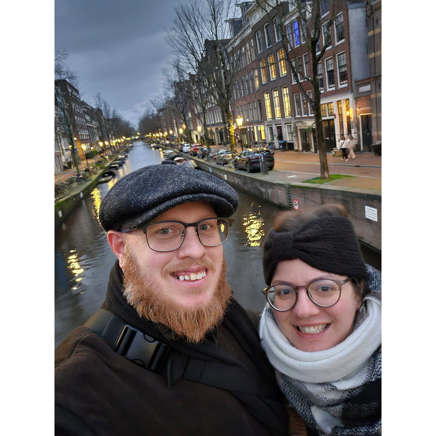 1 of many canals of Amsterdam. Our favorite city, we will return! Do NOT mind Lauren's hair, it was cold and that headband was keeping her warm.