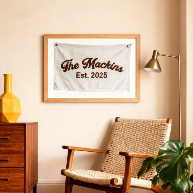 Last Name Flag | Personalized wedding flag | last name Banner | marriage | established | Newlywed home decor