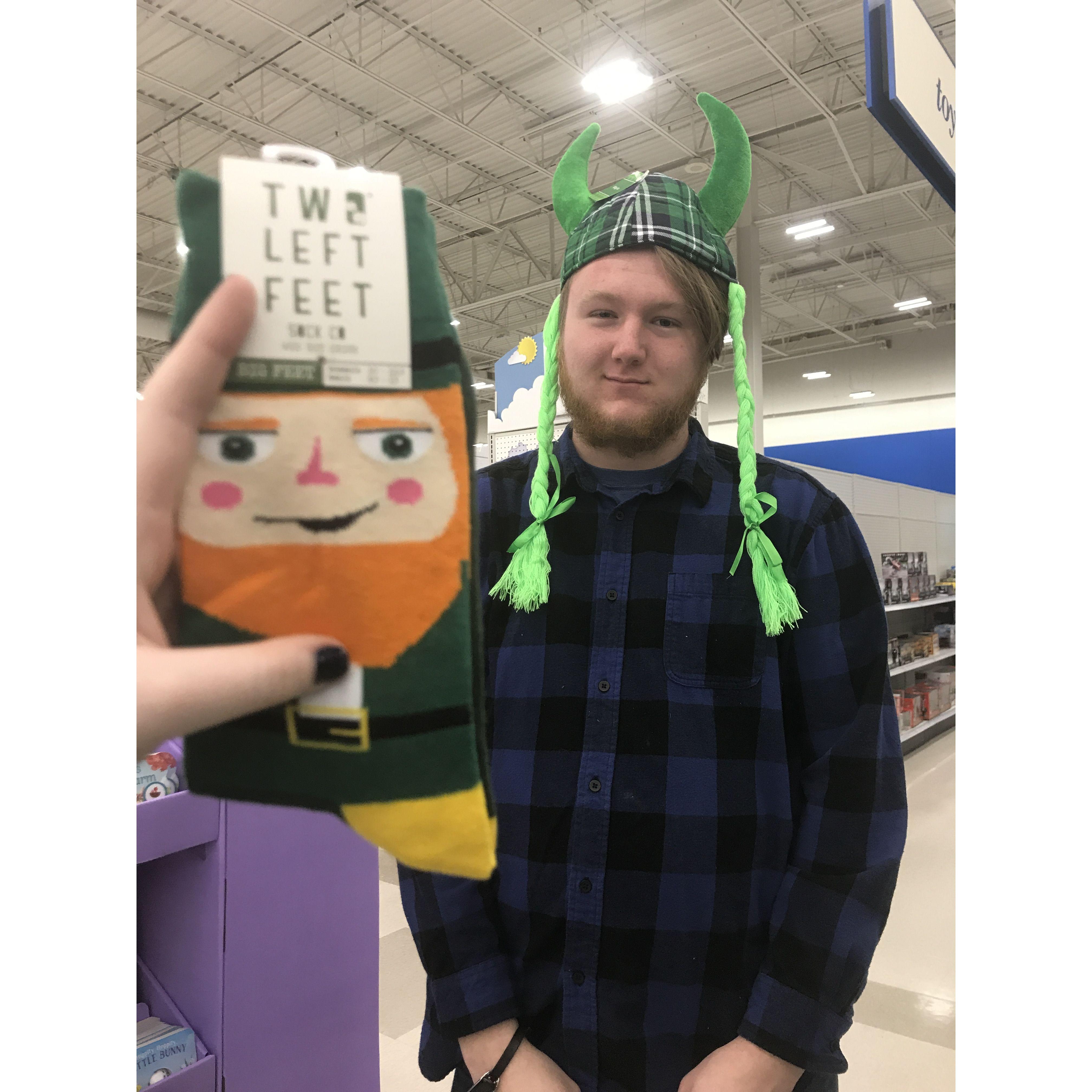 Looking like the characters on the socks 