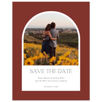 Currant Red Wedding Digital Save the Date - Majestic Photo