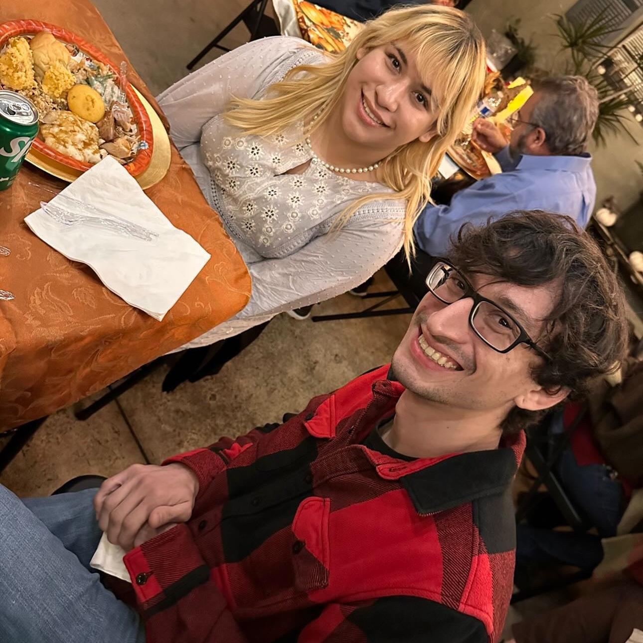 Thanksgiving dinner with Arnold’s family November 2023.