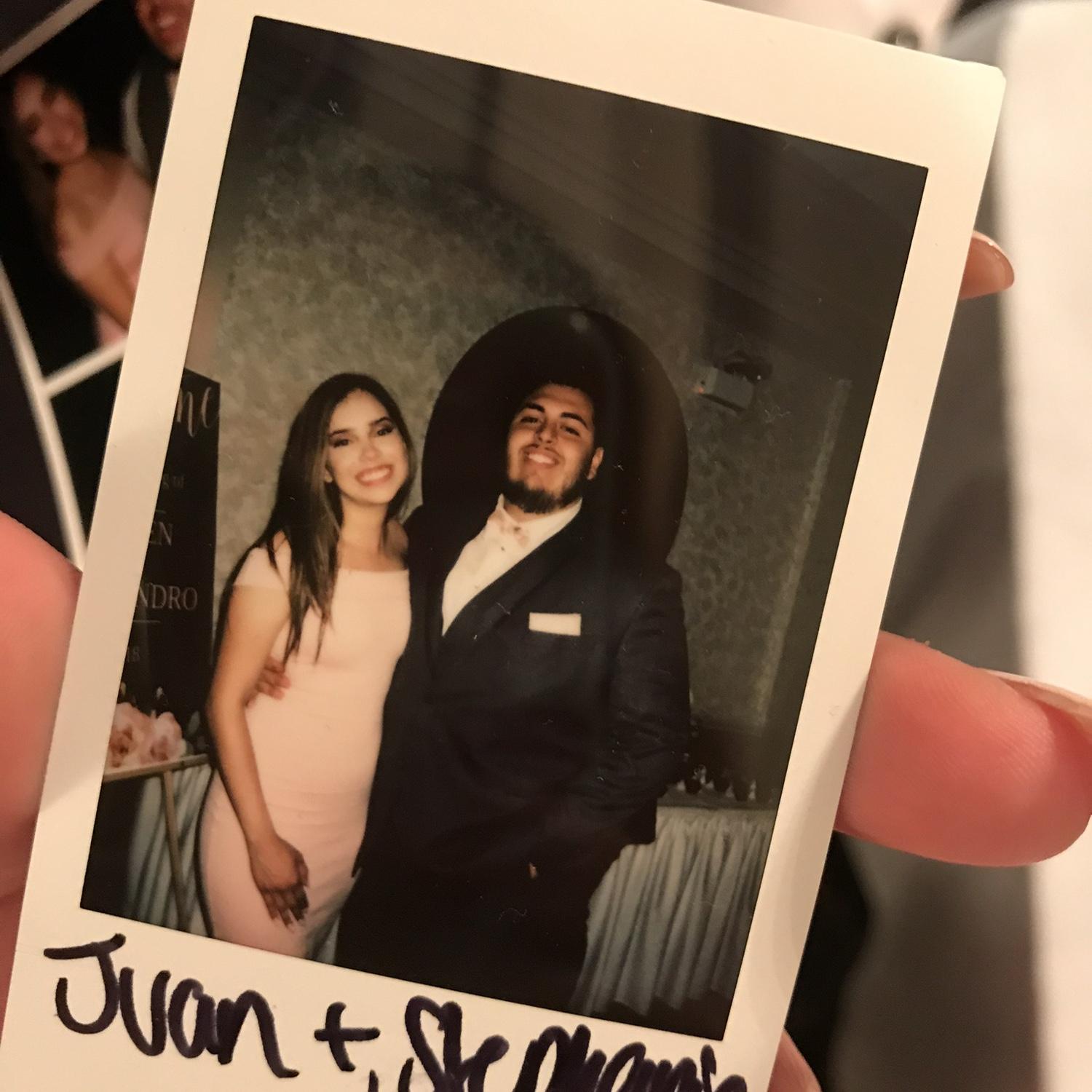 Juan's "Plus One" for Karen and Nava's wedding. He knew all along! - June 2018