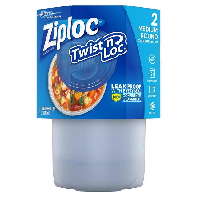 Ziploc Twist 'N' Loc Containers Medium 4 cup