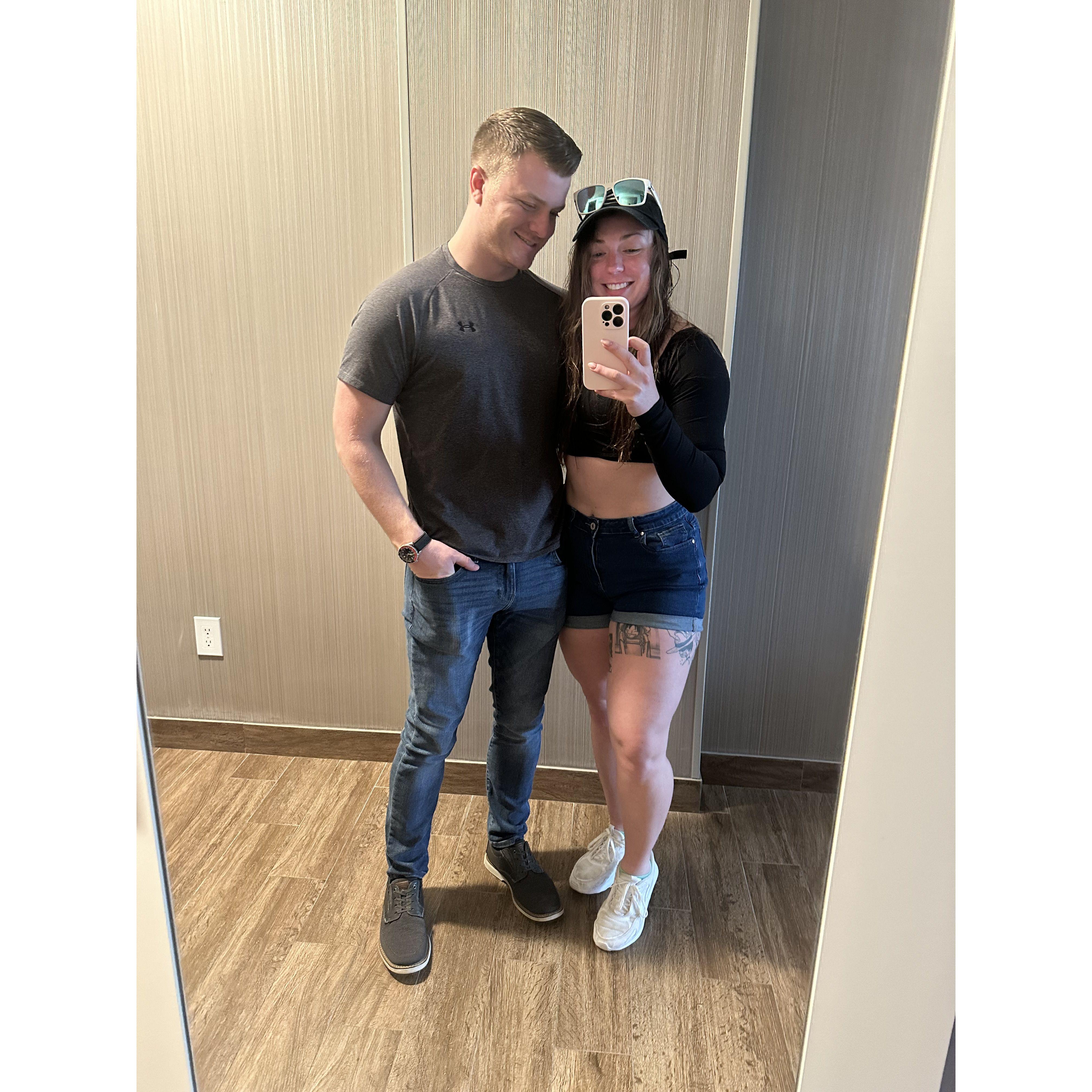 When we decided to stock up his room with all of the food