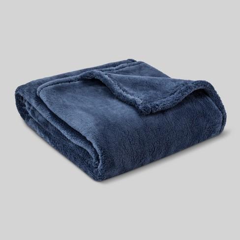 Fuzzy Blanket Throw Blanket - Threshold™ (Blue)