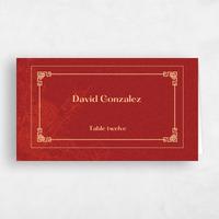 Red Wedding Place Card - Ames