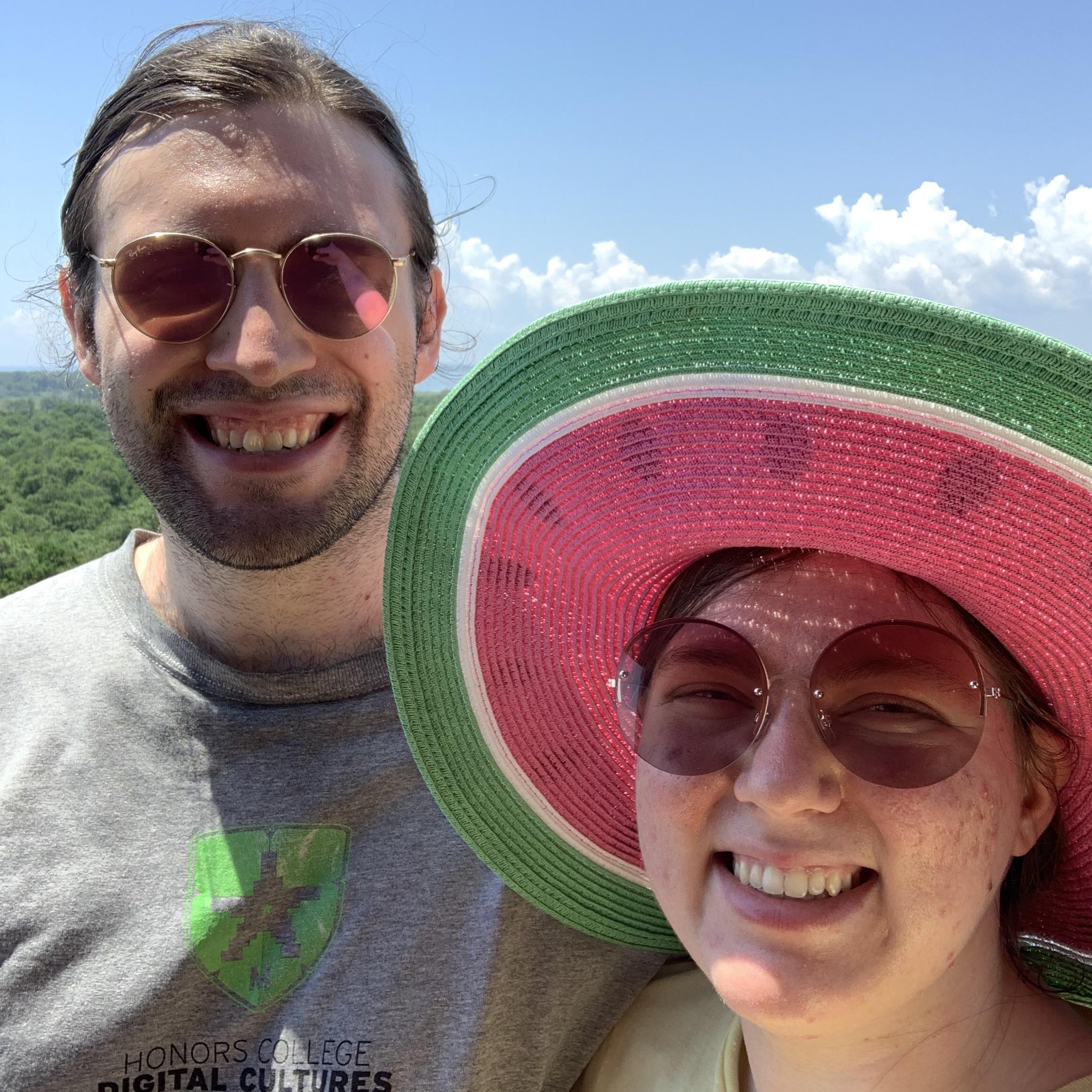 Eddie and Melonhead at Chincoteague.