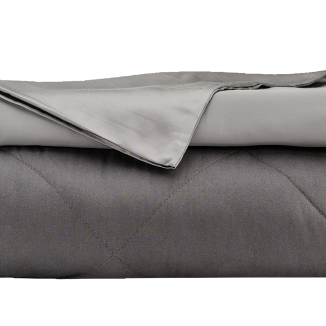 Weighted Blanket; Color - Integrated Bamboo + Minky | Light Grey