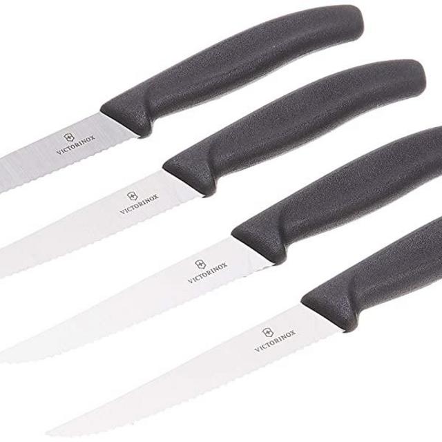 Victorinox 6.7833.6US1 sadf Swiss Classic 6-Piece Steak Knife Set,  4-1/2-Inch Serrated Blades with Round Tip, 4-Inch