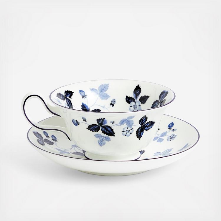 Wedgwood, Wild Strawberry Teacup & Saucer | Zola