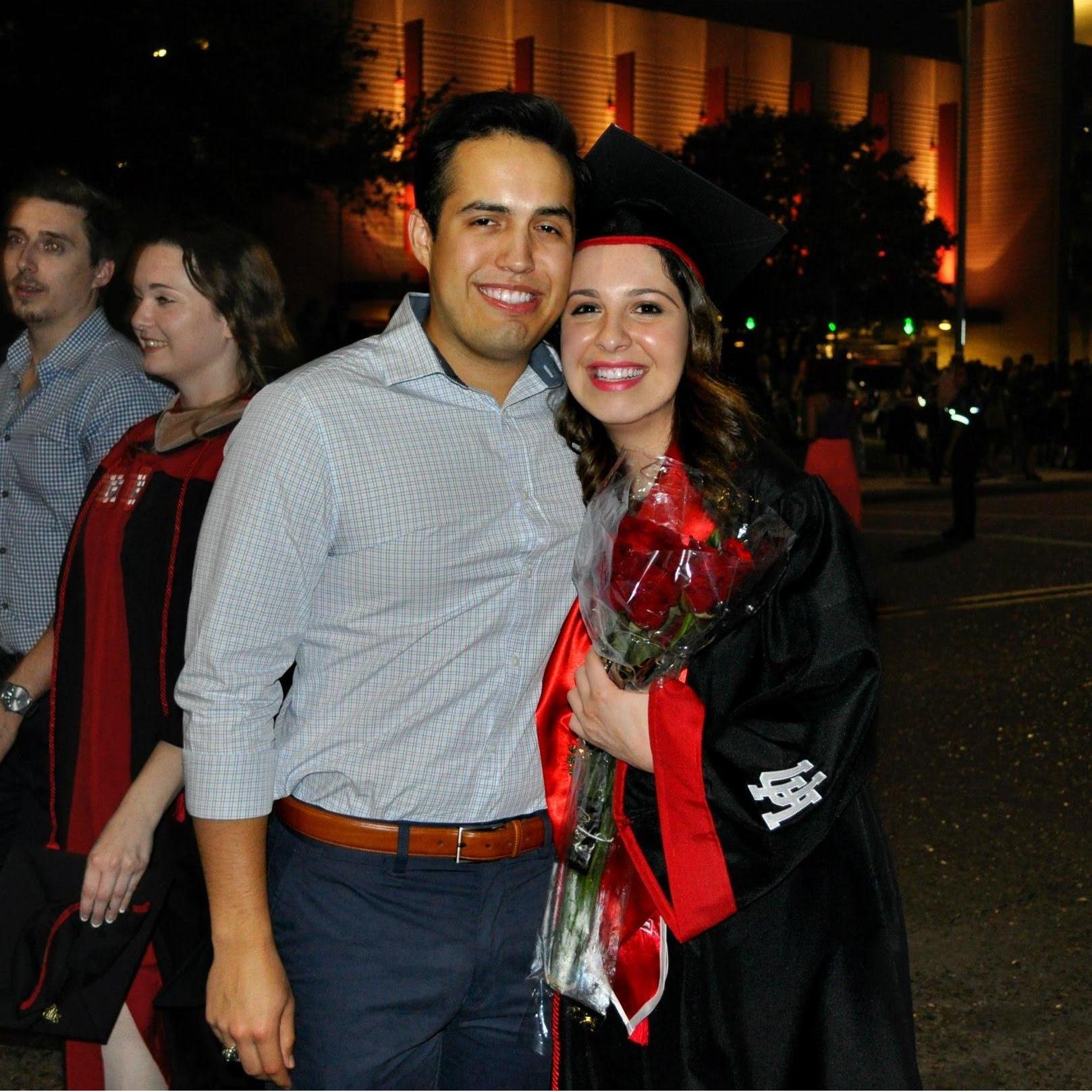 At Ivonne's graduation from the University of Houston