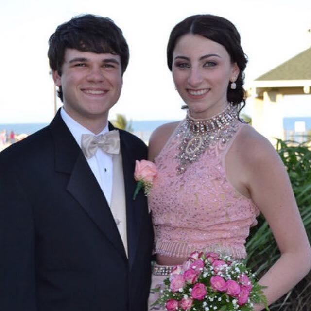 Here’s us at senior prom!!
Fun Fact: We started dating sophomore year of high school! Neither of us remembers what our first date was. Courtney insists it was a group trip to Six Flags.