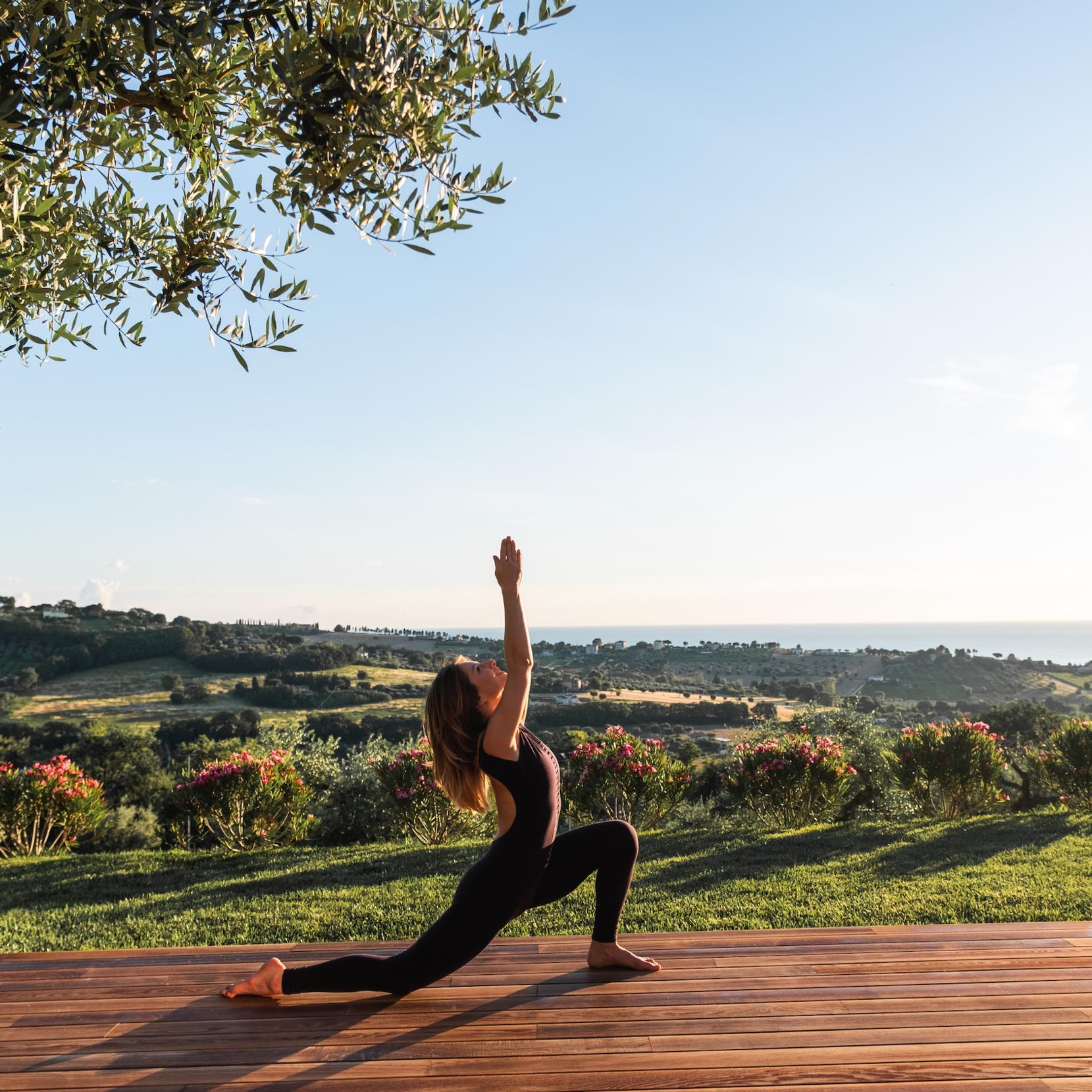 Couples Yoga Class in Tuscany