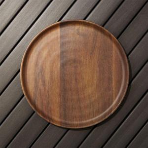 Wood Grain Melamine Dinner Plate