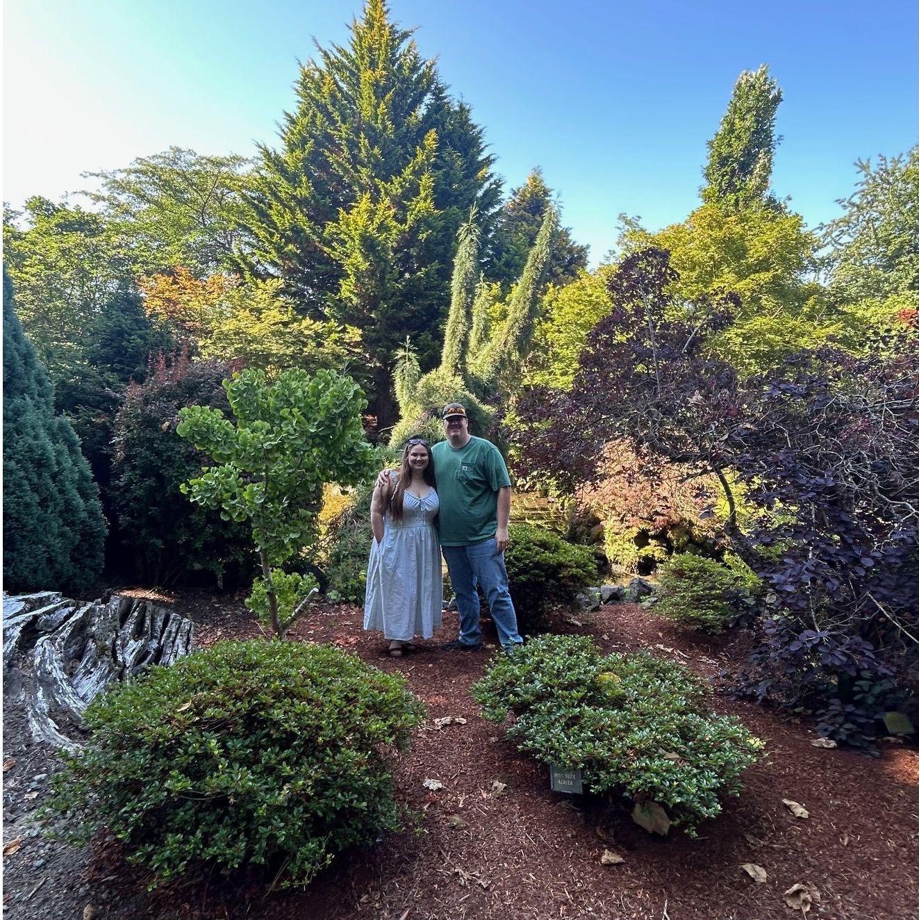 Before Dalton proposed, he took me to a beautiful garden in Washington state to "take some pictures" to try and throw me off. Sneaky of him.