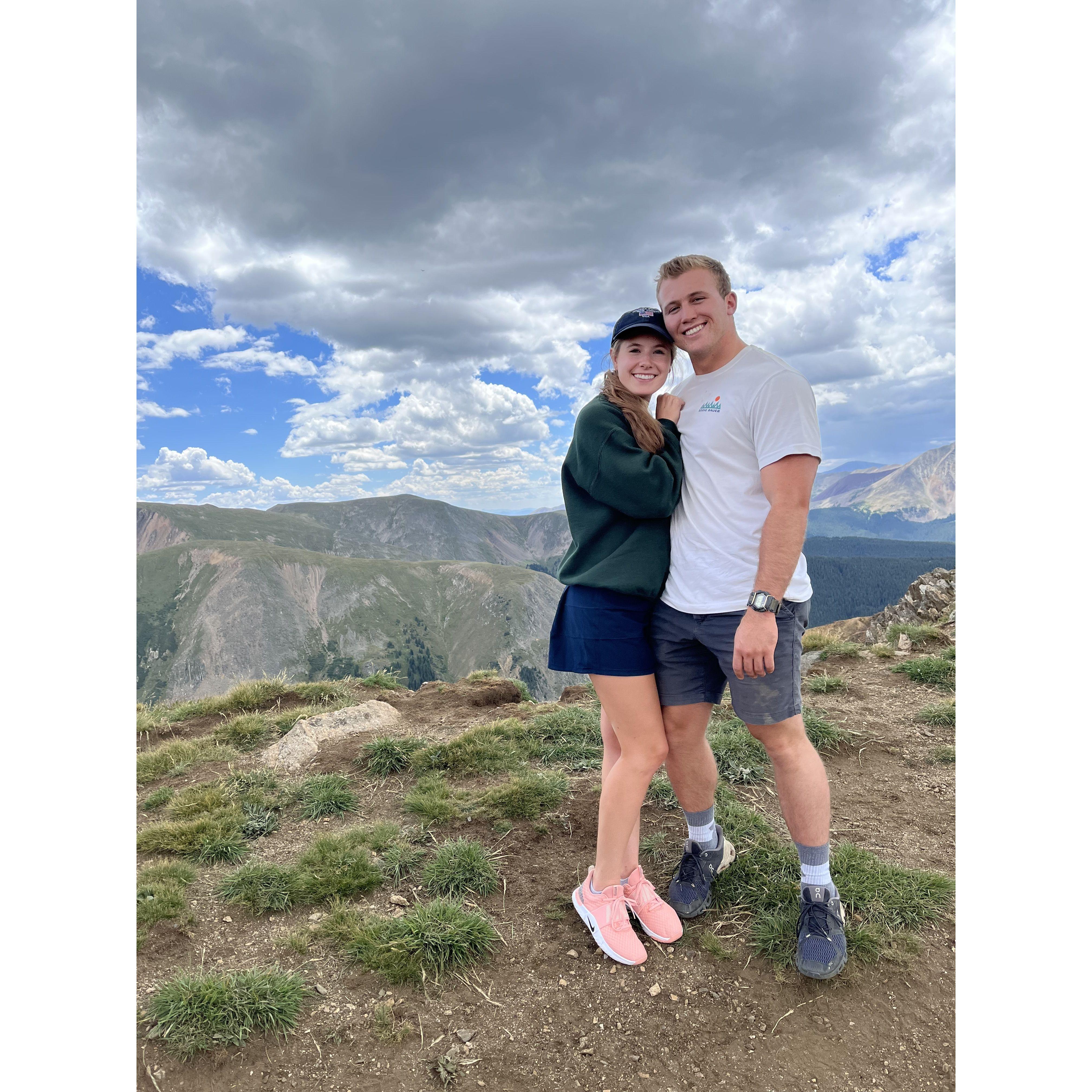Top of a mountain after off-roading in Breckenridge