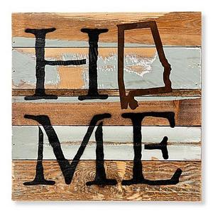 Sweet Bird & Co. Alabama Home State Reclaimed Wood Wall Art