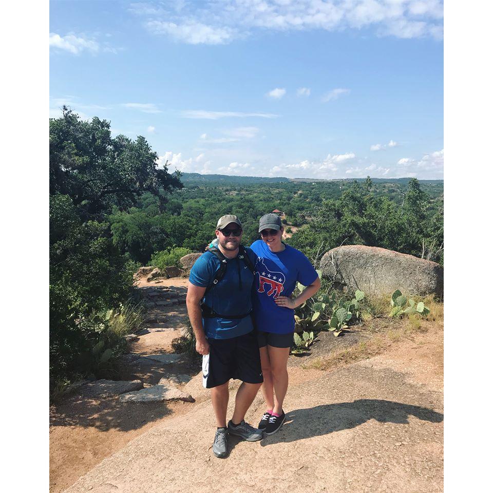 On the climb to Enchanted Rock.