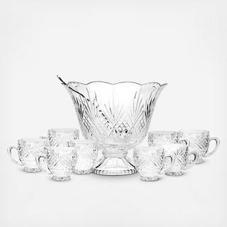 Dublin 10-Piece Footed Punch Bowl Set