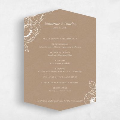 Brown Diamond Wedding Program - Rooftop