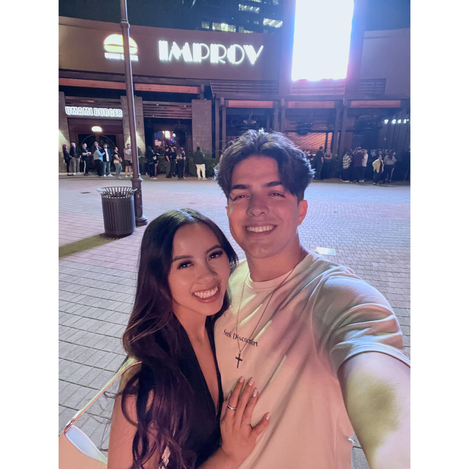 September 1, 2023 - They caught a show by comedian Jeff Arcuri at the Improv. 10/10 night of laughs!