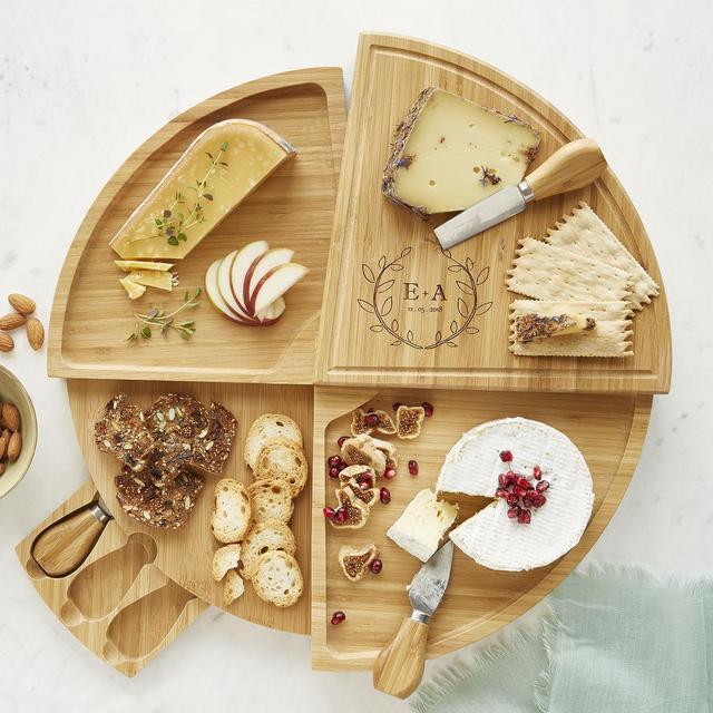 Personalized Compact Swivel Cheese Board