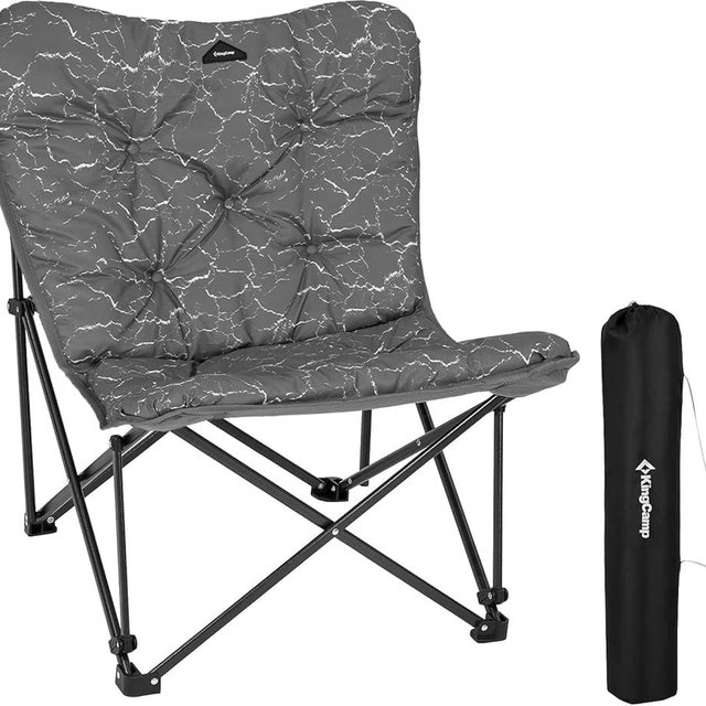 KingCamp Butterfly Chair, Oversized Thick Padded Comfy Camping Chairs Portable Folding Chair 400lbs Heavy Duty Seat with High Backrest & Carry Bag for Outdoor Indoor Patio Lawn Home Living Bed Room