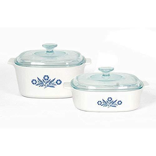 Corningware Pyroceram Blue Cornflower 4 pc. Glass Ceramic Cookware Set - Limited Edition