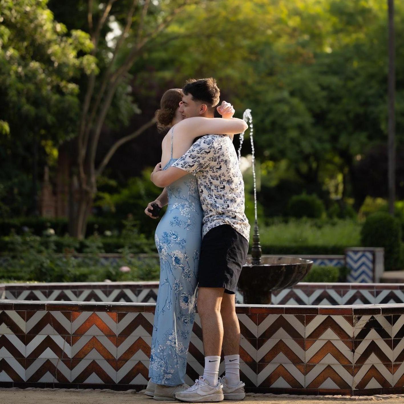 6.14.25 - Emanuel proposed to Amy in Parque de María Luisa in Seville, Spain.