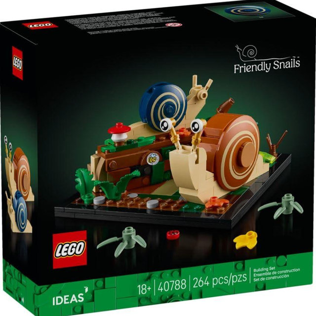 LEGO Ideas Friendly Snails Building Set 40788, 264 Pieces