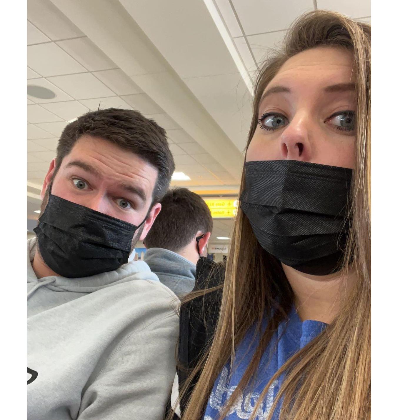 Hanging out in the airport.