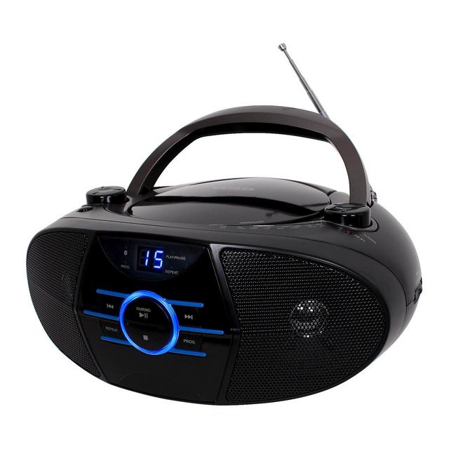 Jensen AM/FM Radio CD Boombox with LED Display - Black (CD-560)