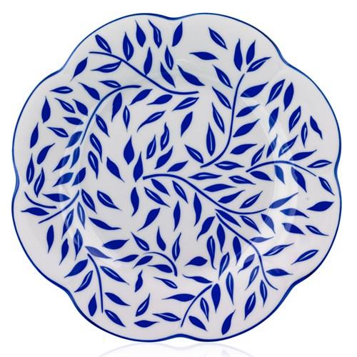 ROYAL LIMOGES NYMPHEA OLIVIER BLUE DESSERT PLATE