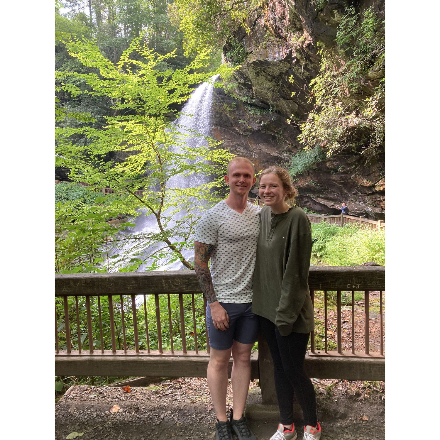 Our first "date", hiking to a waterfall~fall 2021