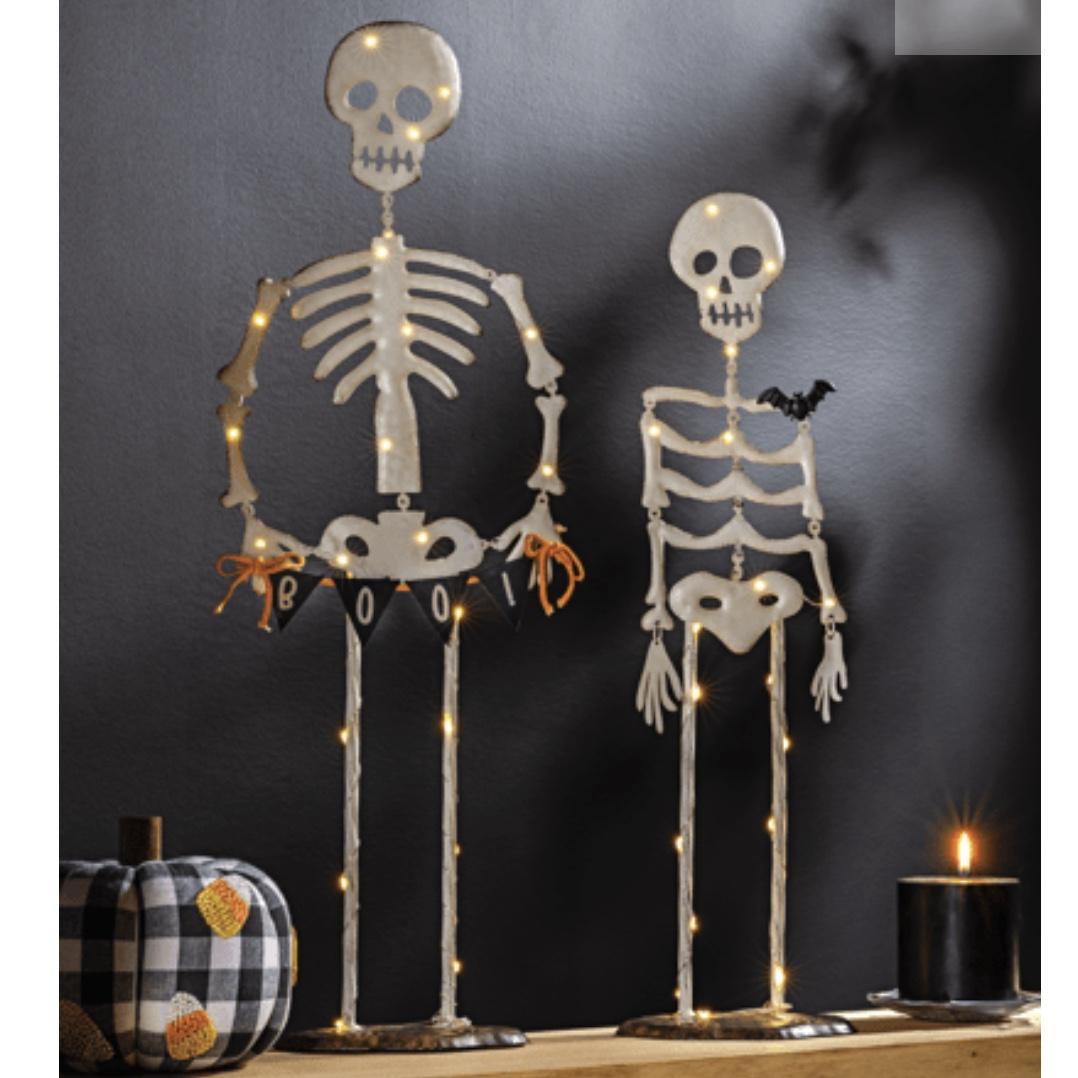 Small Light Up Skeleton Sitter