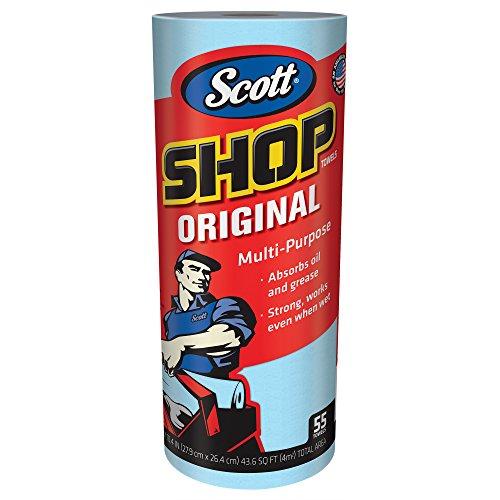 Scott Shop Towels Original (75147), Blue, 55 Sheets/Standard Roll, 12 Rolls/Case, 660 Towels/Case