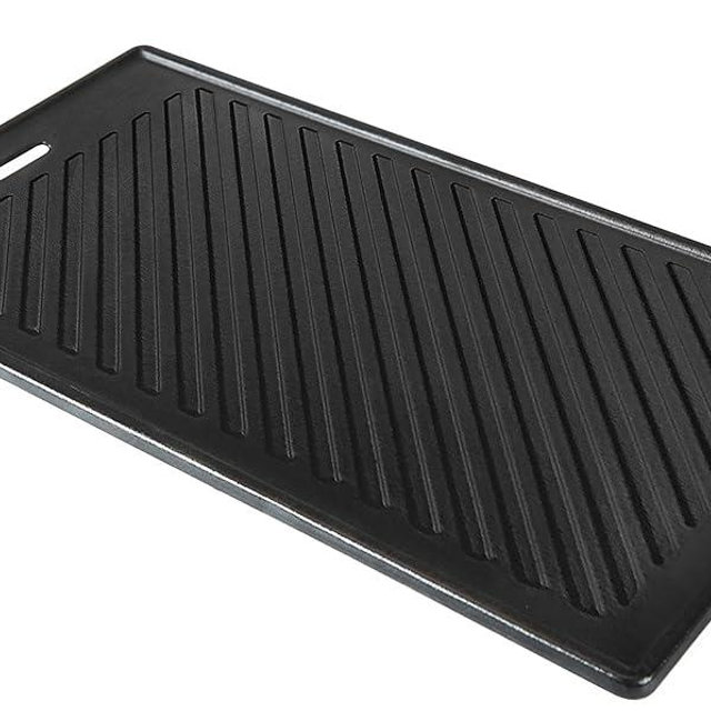 Monument Grills 9.45" x 17.7" 96333 Reversible Cast Iron Cooking Plate for Monument Denali 405, Denali 425, 35633, 24633, 24367, 41847NG, 77352