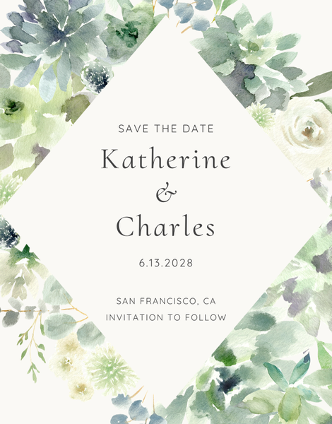 Cricket Wreath | Sage | Zola Save The Dates