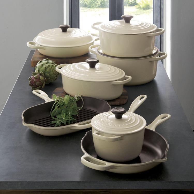 Le Creuset Signature Enameled Cast Iron Olive Branch Collection 5.25 Qt  Soup Pot with Embossed Lid