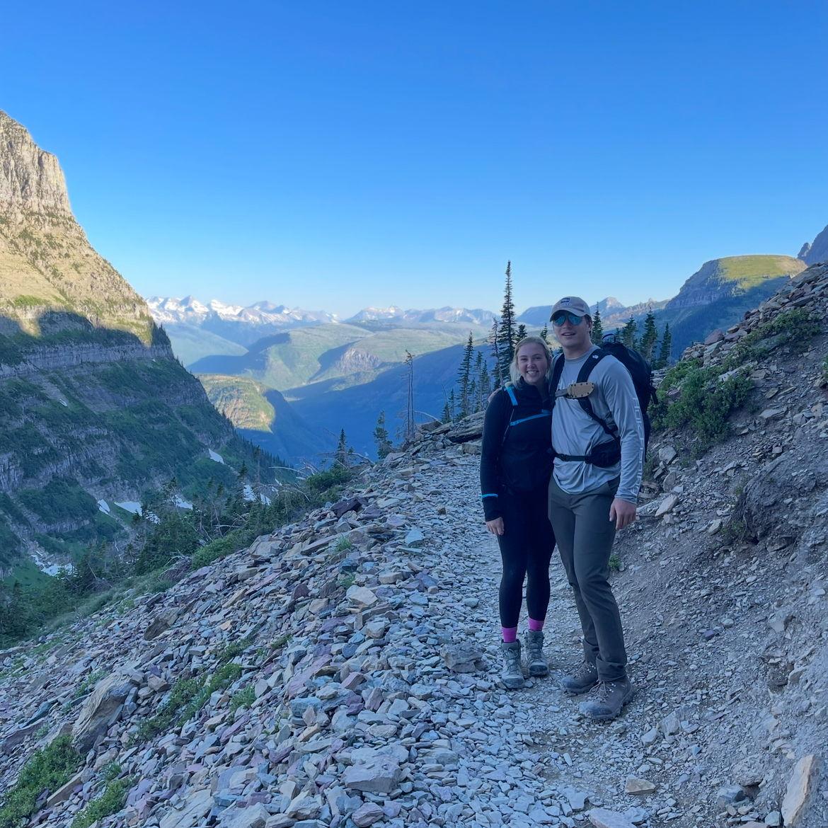 Hiking the Highline Trail at Glacier National Park in Montana, July 2022