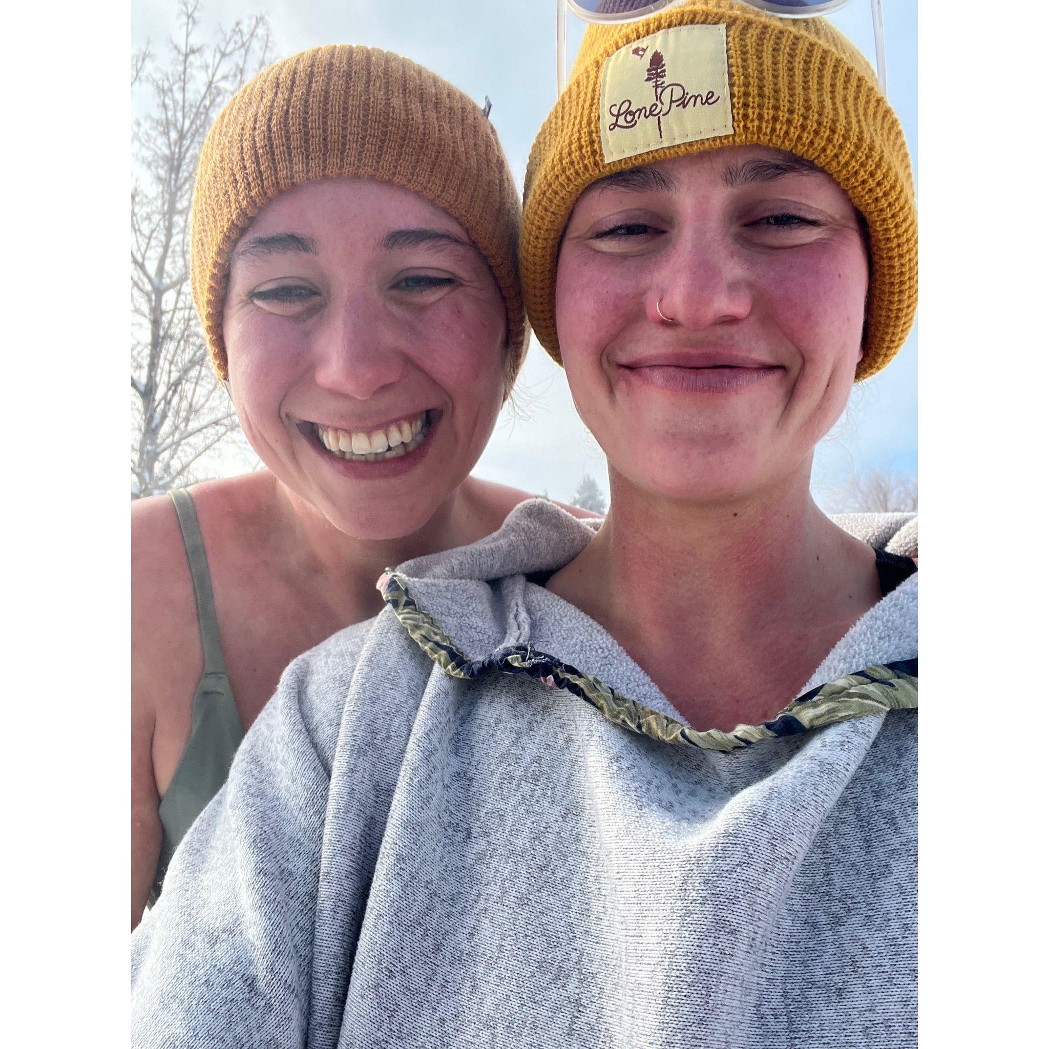 snow storm sauna + river dunk!