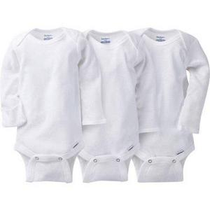 Gerber Newborn Baby Unisex Long Sleeve Bodysuit, 3-Pack