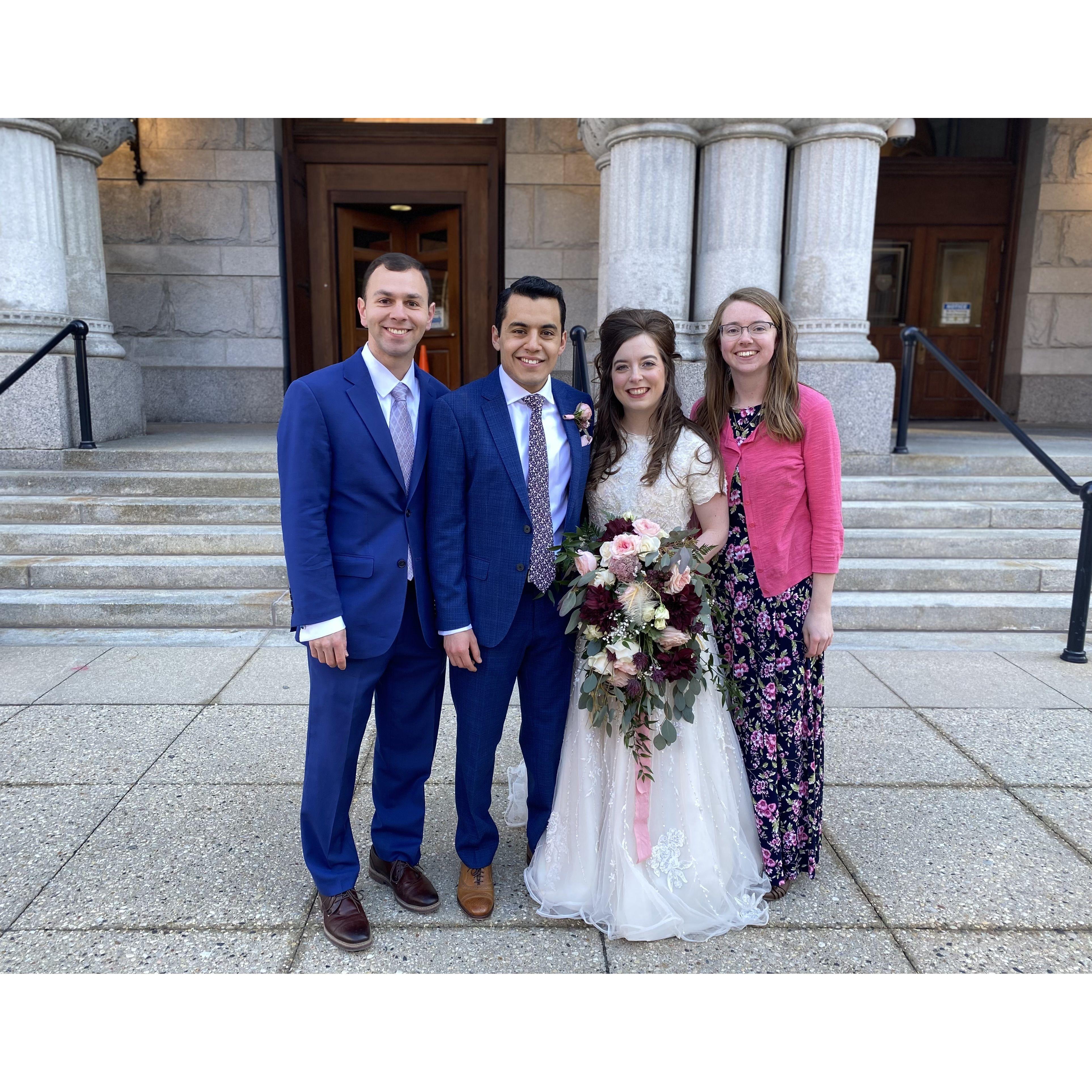 "Had to get a picture with our favorite chaperones!" said Trystan and Jackie.